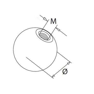 boule-inox-marin-316-sphère-finition-pleine-vissage-cable-avec-cotes-p3630