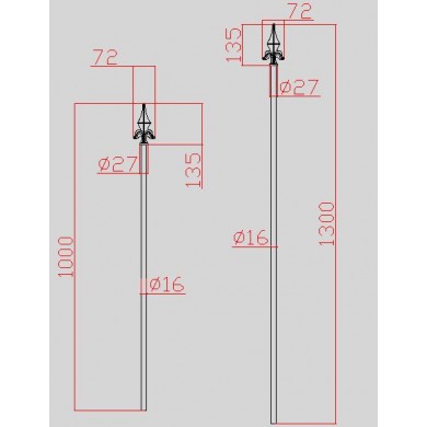 barreau-rond-diametre-16-fer-de-lance-acier-forge-cloture-exterieur-p0102-dimensions