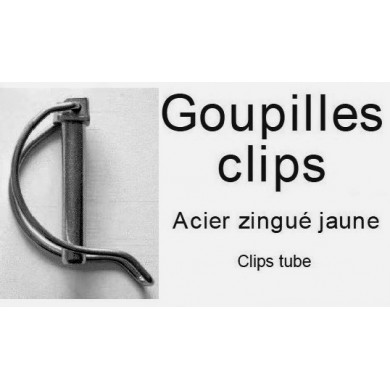 GOUPILLE CLIPS TUBE FIXATION RAPIDE ZINGUE JAUNE
