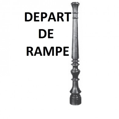 BARREAU - IDÉAL COMME DÉPART DE RAMPE - ACIER TOURNÉ