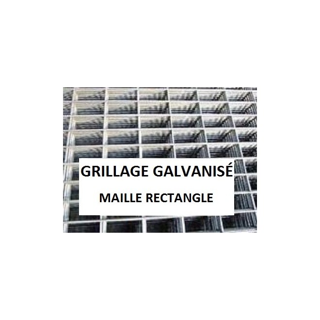 GRILLAGE SERRURIER MAILLE RECTANGULAIRE GALVANISÉ 