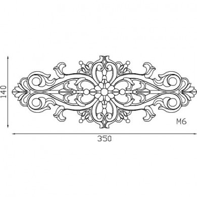 rosace-palmette-en-aluminium-dimensions-350x140-decoration-avec-cotes-P0426