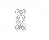 Panneau en fer forgé décoratif pour rambarde, garde-corps et portail